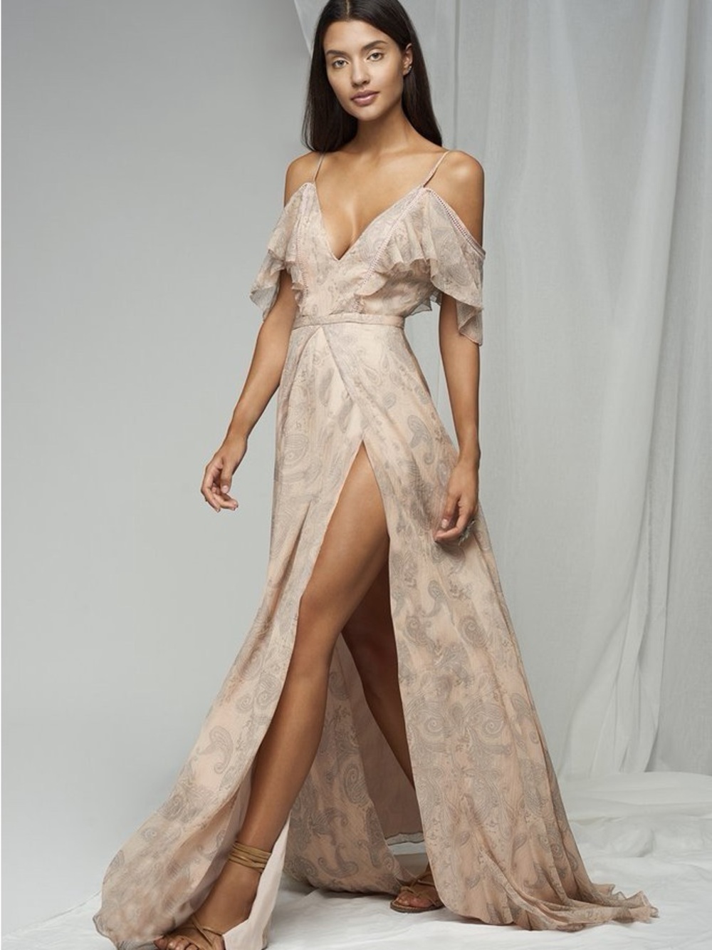 The Jetset Diaries Sublime Illusion maxi dress in blush size small NWT